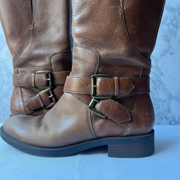 Enzo Angiolini Easporty Cognac Leather Riding Boots US 6.5 - Picture 2 of 11